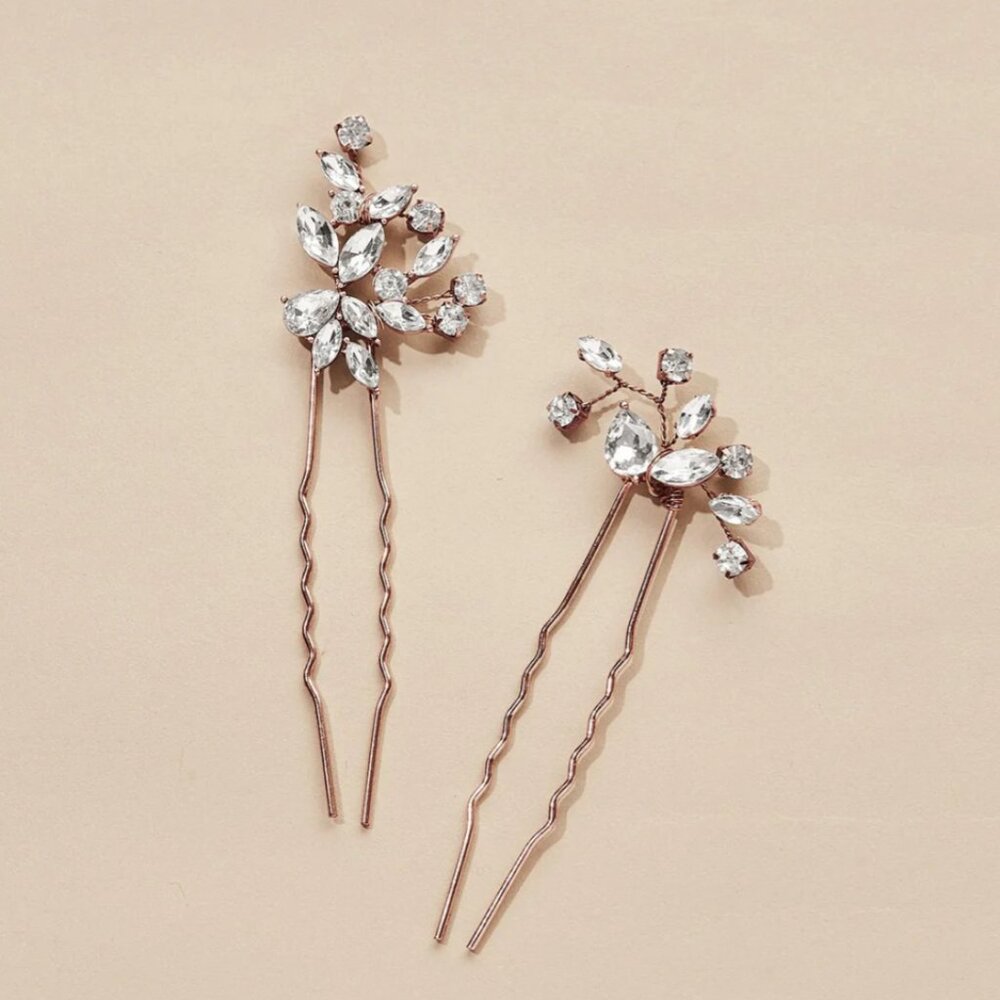 NWT Olive + Piper Rose Gold Hudson Hair Pins (set of 2)